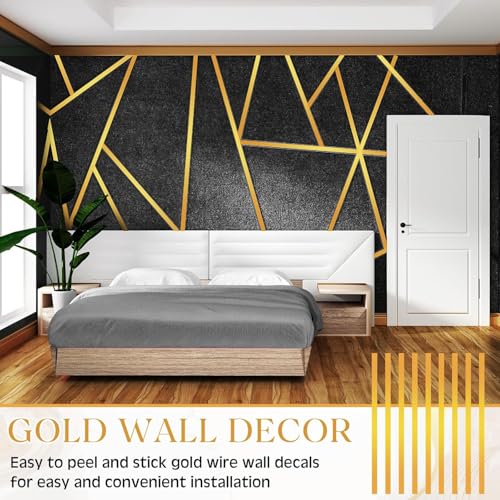 Image of Golden Tape (2CM x 5M) - Self-Adhesive Tiles Gap Foil Line Border Tape| Mirror Finish| DIY Craft| Decorative Floor Sealing Strip, Seam Sticker, Golden Patti for Home, Wall, Ceiling, Cabinet.