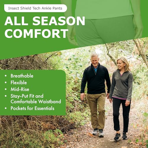 Women's Tech Ankle Pants - Casual Knit Pants with Built-in Permethrin Tick, Mosquito & Biting Insect Protection4