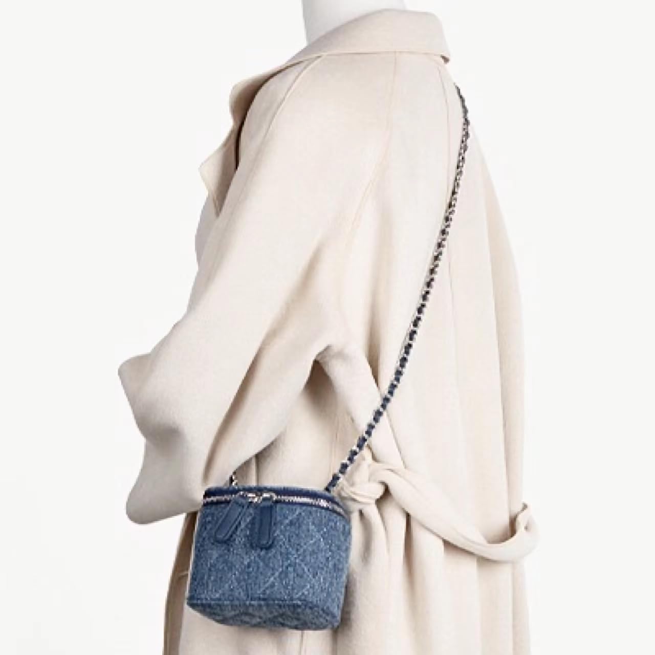 Mini Denim Crossbody Bags for Women Small Vintage Square Box Purse Boho Cross Body Handbags with Chain and Zipper - Image 5