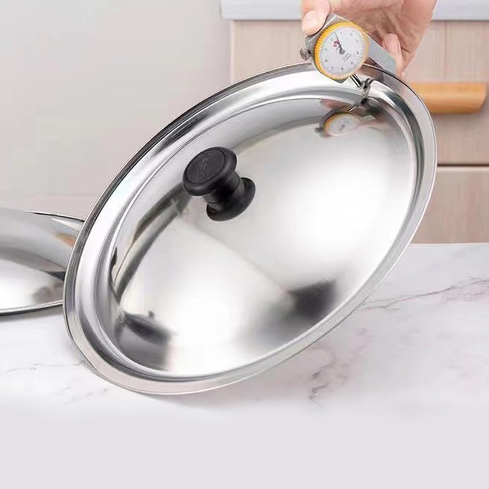 Amosfun 11.6 Inch Stainless Steel Pot Lid Universal Replacement for 30Cm Pan Pan Skillet with Bakelite Handle Suitable for Boiling Frying and Steaming - Image 3