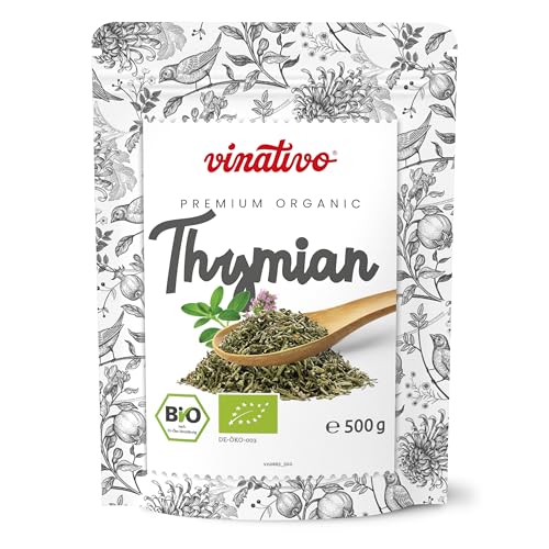vinativo Thymian BIO – 200g – gerebelt – Bio-Qualität – naturbelassen – für Gewürzmischungen und Thymian-Tee geeignet