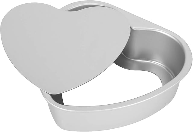 Heart Cake Tin, Heart Cake Pan Deep Aluminum Heart Cake Pan Non Stick Heart Shaped Cake Pan with Removable Bottom Cheesecake Pan