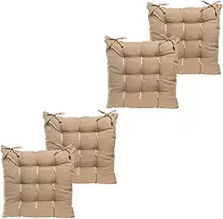 Kit 4 Peças Assento 40cmx40cm Futon Oxford Liso (Chino)