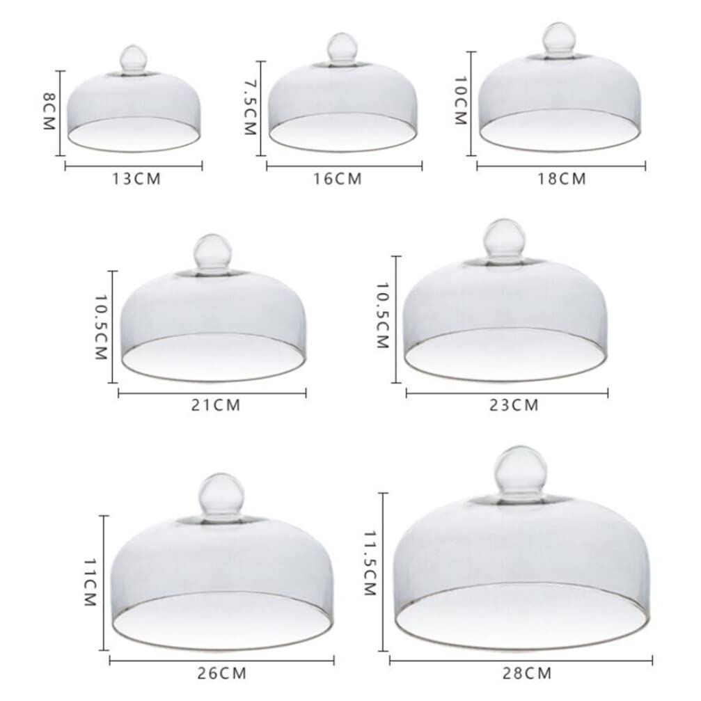 Alipis Couvercle à Gâteau en Verre Transparent 1pc, Dôme Rond