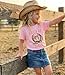 Ritatte Toddler Western Cowgirl Shirt Kids Let's Go Girls T-Shirt Long Live Cowgirls Rodeo Graphic Short Sleeve Tees Top 2-9Y(Pink-Let's go Girls,6-7T(130))