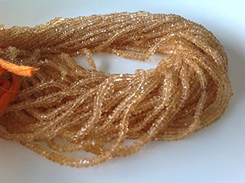 Perles de citrine facettées de qualité supérieure pour bijoux délicats