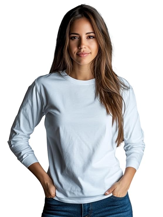 Image of JUNEBERRY Cotton Round Neck Regular Fit Plain Solid Full Sleeve T-Shirt Combo for Women (Pack of 3) (Available Colors: Black, White, Navy, Green,Swanwhite & Cork)