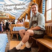 Trachtensocken Herren, Socken Oktoberfest Herren mit Hirsch Stickerei – Ansicht 2