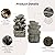 6-Tier Solar Water Fountain Outdoor, 24.4" H Cascading Rock Feature Garden Fountains and Waterfalls with Light, Pump, Solar Panel for The Patio, Deck, Porch, Backyard Home Décor, Stone Gray