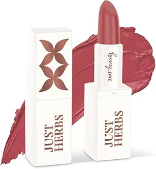 Ayurvedic Creamy Matte Lipstick For Moisturized Lips - Parabens & Chemical Free 08 Rose Brown (Half - Size) 1.8gm