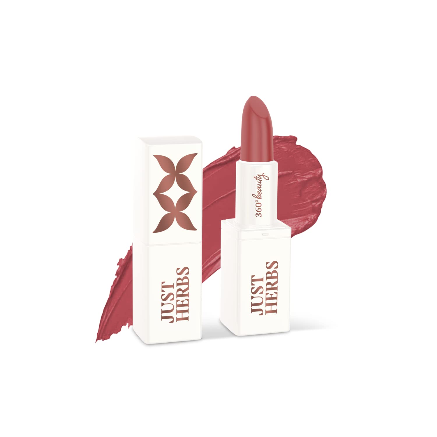 Just Herbs Ayurvedic Creamy Matte Lipstick For Moisturized Lips – Parabens & Chemical Free 08 Rose Brown (Half – Size) 1.8gm Just Herbs Ayurvedic Creamy Matte Lipstick For Moisturized Lips – Parabens & Chemical Free 08 Rose Brown (Half – Size) 1.8gm