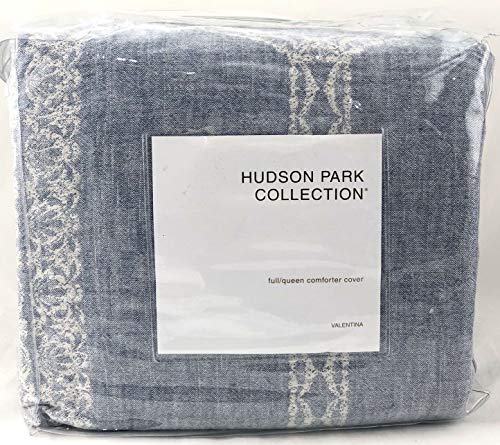 Hudson Park Valentina Blue Queen Duvet Cover #TOP1