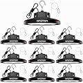CINOTON 160W UFO LED High Bay Light, Aluminum LED Shop Lights with 24000LM, 5000K Commercial Bay Lighting for Warehouse Garage Workshop Factory Shed, 6' Cable & Safety Rope, ETL Listed 10 Pack