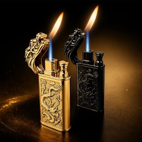 2 Pack Encendedores Soplete Cabeza de Dragón Viento miniatura 2