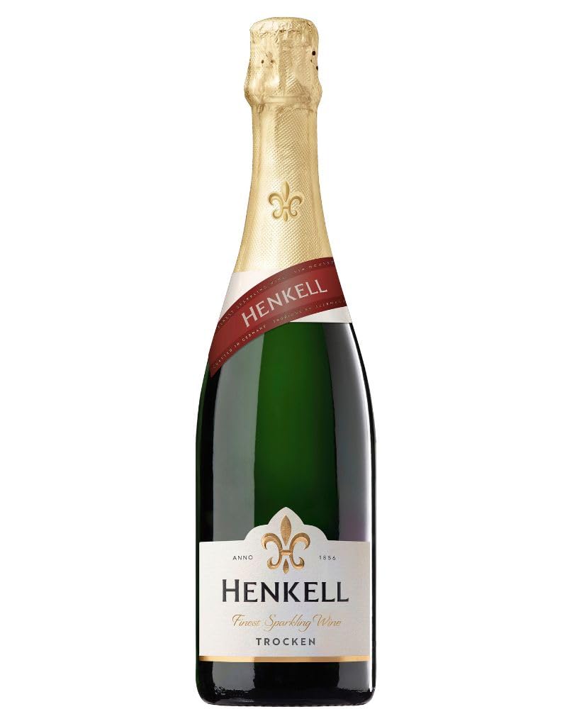 Henkell Trocken Deutscher Premium Sekt (1x0,75l) Trockener Schaumwein aus vier erlesenen Grundweinen - darunter Chardonnay - Feinperlig, fruchtig frisch, vegan