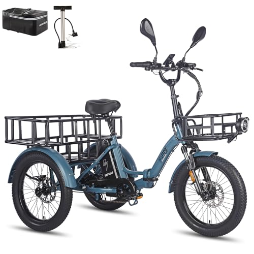 Fafrees F20 Mate Fat Klapprad E-Bike Lastenfahrrad 48V Straßenzulässig [ Offiziell ] Ebike 20 Zoll 21Ah Akku, Hydraulikbremsen Elektrofahrrad, Elektro Fahrrad 180kg, E Bike Dreirad für Erwachsene