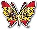 Tribal Schmetterling Design Tattoo Stil mit Spanien Spanische Land Flagge NEUHEIT Vinyl Auto Aufkleber 120x95mm