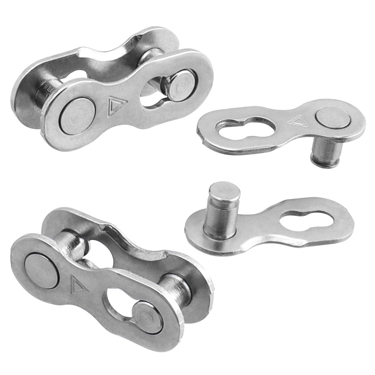 Evponk Bicycle Chain Tool Kit, 10 Pairs 6/7/8 Speed Reusable Bike Magic Buckle Missing Link Carbon Steel Bike Link Plier with Hook for Bicycle Chain Replacement