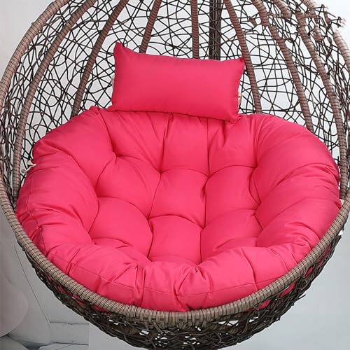 Coussin épais de fauteuil suspendu de jardin et tapis doux de terrasse