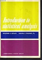 Introduction to statistical analysis: International student edition 0070851654 Book Cover