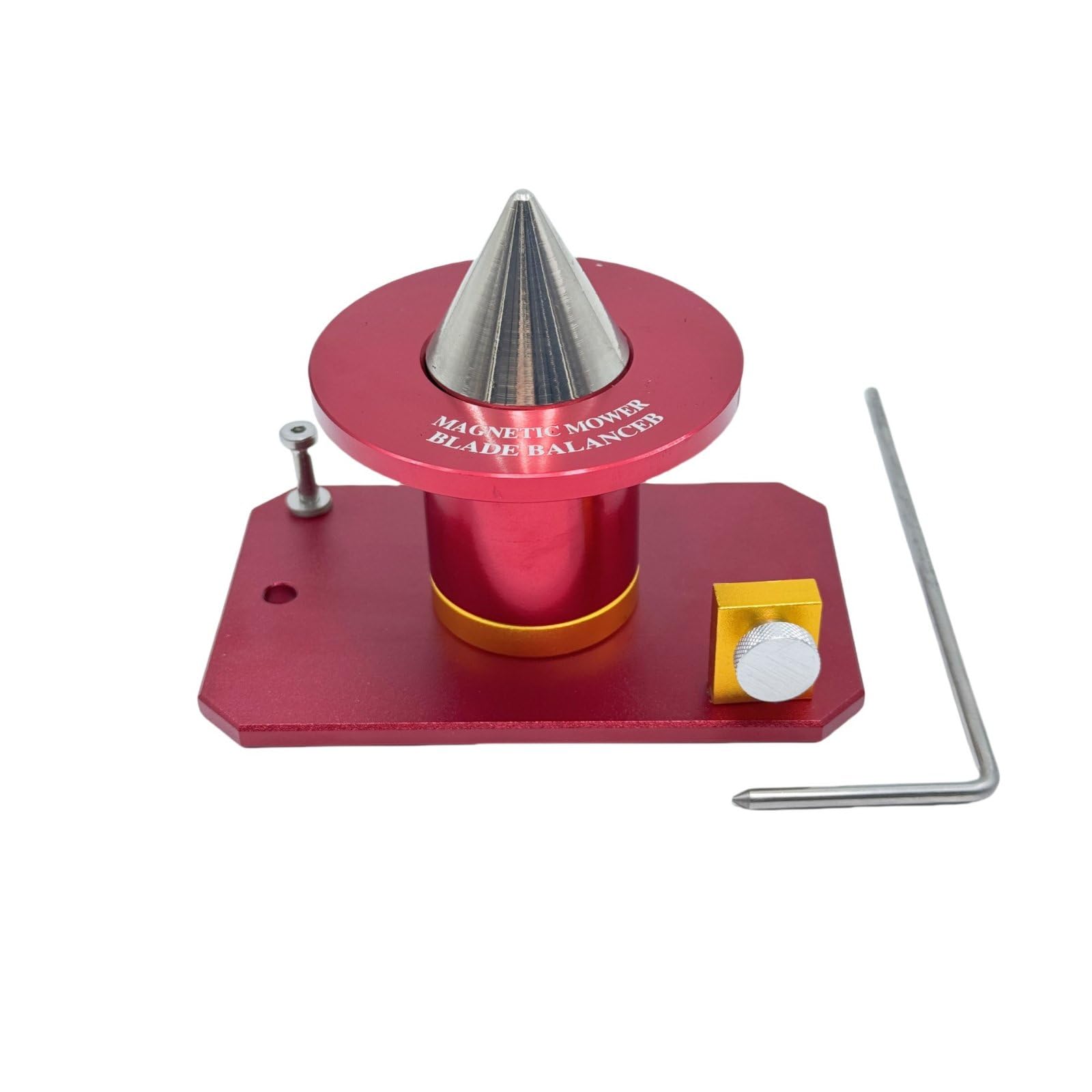 Gardening Balancer Herramienta Balanceadora para Cortacésped Nivelador Alineador Accesorio de Precisión en Aluminio y Acero Mantiene Eficiente y Menos, Rojo