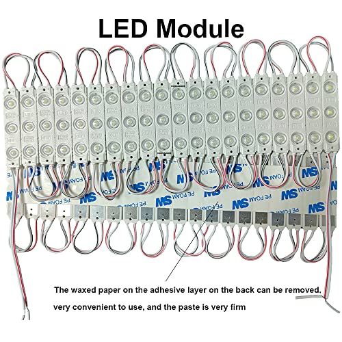 Led Module Cuihuajiade Super Bright 200 Pcs White 6500K 2835Smd 3 Led Module Waterproof Decorative Light For Letter Sign Advertising Signs With Tape Adhesive Backside (White) #TOP6