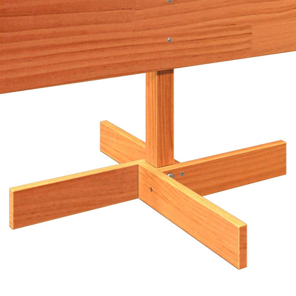 vidaXL Árbol Navidad de Adorno Madera Maciza Pino marrón Cera 150 cm, decoración del árbol de Navidad de Madera, árbol Decorativo de Madera, decoración del árbol de Madera