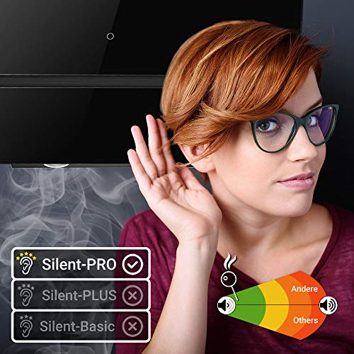 KKT KOLBE/Muur Afzuigkap met stahoogte/Afzuigkap / 90cm / roestvrij staal/zwart glas/automatische uitschakeling… - Image 6