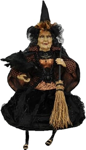 Karen Didion Originals - Figura de bruja "Medea", de 26 pulgadas, hecha a mano, decoración y coleccionables para el hogar