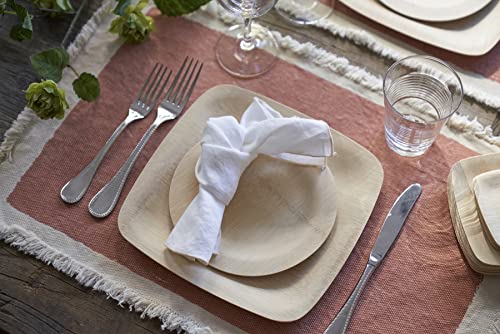 Bambu, Disposable Bamboo Square Plates 11 Inch, Organic, Biodegradable And Eco Friendly Flatware, Veneerware Party, Wedding, And Event Plates, Great For Any Occasion, 100% Natural - 11", Pack Of 25 #TOP3
