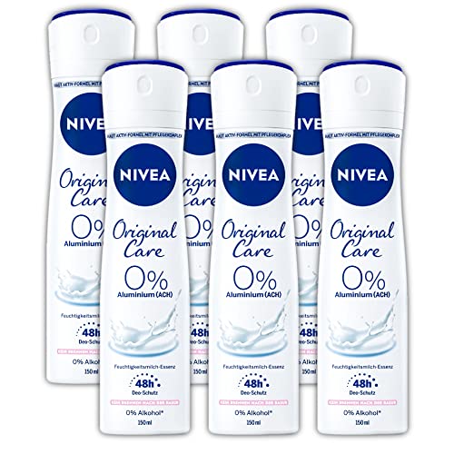 6 er Pack NIVEA Original Care Deospray Deodrant Deo 6 x 150 ml