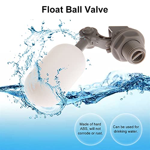 1/2\" Float Ball Valve Automatic Fill Feed Humidifier Tank Pond Shut Off with Adjustable Arm for Ponds, Livestock Water Trough