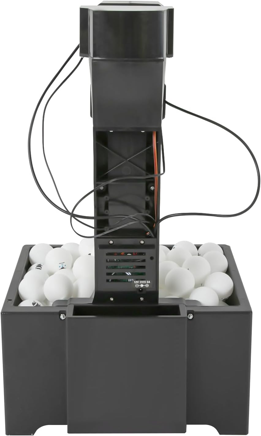 Ping Pong Ball Machine with Net, Automatic Table Tennis Machine, 35-90 Balls/Min,Ping Pong Ball Pitching Machine for Gyms, Schools, Training Centers
