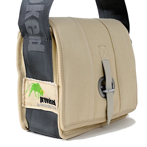 HAB & GUT -E4022A-O- Messenger Mini-PROVOKED, en Toile Canvas avec Fermeture œillet et Sangle Beige 26 x 19 cm Cover
