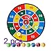 Produktbild GODNECE 2 x Kinder Dartscheibe Bälle Kinder Dartscheibe für drinnen und draußen Dart Wurfspiel Kinder Klett Dartscheibe mit 16 Bällen