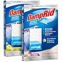Damp Rid Hanging Bag Moisture Absorber Fresh Scent Lavender Vanilla Humidity Absorber for Closets, Closet Deodorizer & Odor Absorber, 15.4 oz Hanging Bags 2 Pack ILIOS Packaging
