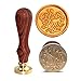 Gold Sealing Wax Beads, Botokon 150 Pieces Octagon Wax Seal Beads Kit with a Wax Melting Spoon and 2 Pieces Candles for Wax Seal Stamp (Gold)
