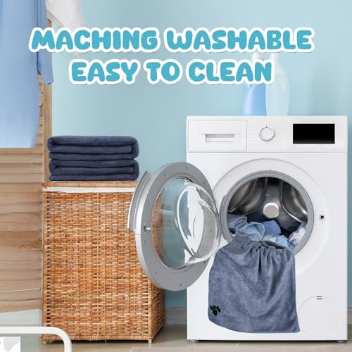 WOUSEDO Microfiber Dog Towels for Drying Dogs 2 Pack, 40'' X 23.6'' — view 5