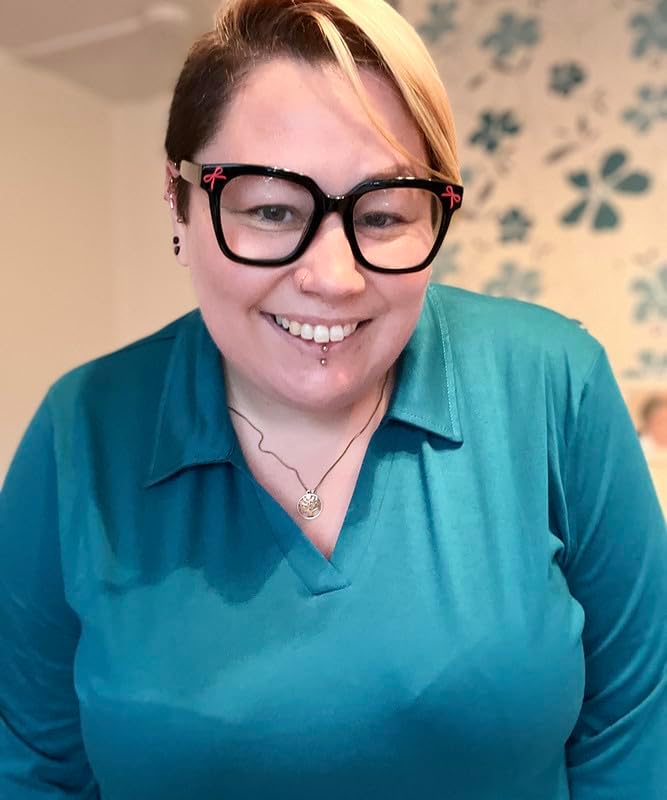 TIYOMI Plus Size Polo Shirts for Women V Neck Long Sleeve Business Collared Shirt Casual Loose Fit Fall Tops Blouse XL-5XL - Image 3