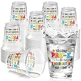 Kicibay 50pcs 12 oz Pre K Graduation Plastic Cups - Disposable Drinking Party Cups for School Classroom Prek Graduation Decorations & Decor
