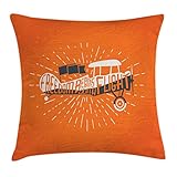 Ambesonne Vintage Throw Pillow Cushion Cover, Freedom Phrase with an Old Custom Airplane Sky Fly...