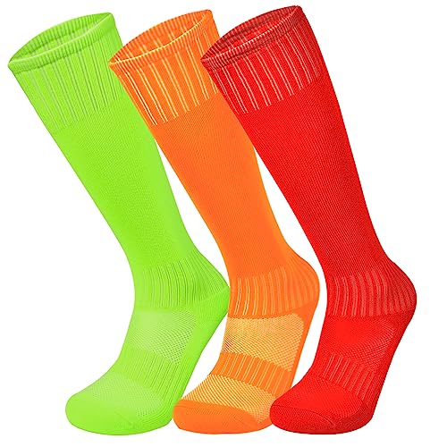 Marchare Boys Soccer Socks Toddler Football Socks Knee High Solid Sports Socks For Boys Girls