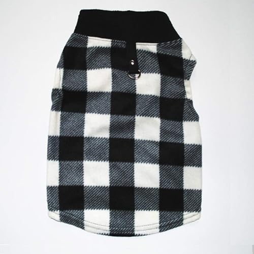 PIXRIY - Suéter para perro, suave chaleco de felpa con anillo para correa, chaqueta de invierno para perros pequeños, cachorros, gatos, Chihuahua,