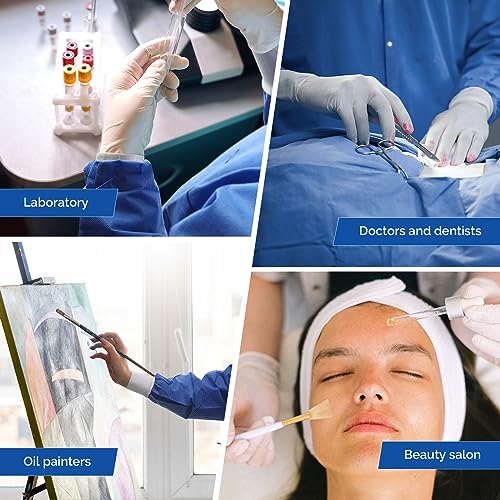 Image of JMU 10-100 Pack Disposable Lab Coats, SMS Disposable Medical Jackets | Disposable Lab Coats for Men and Women, Knit Cuffs Collar, 3 Pockets
