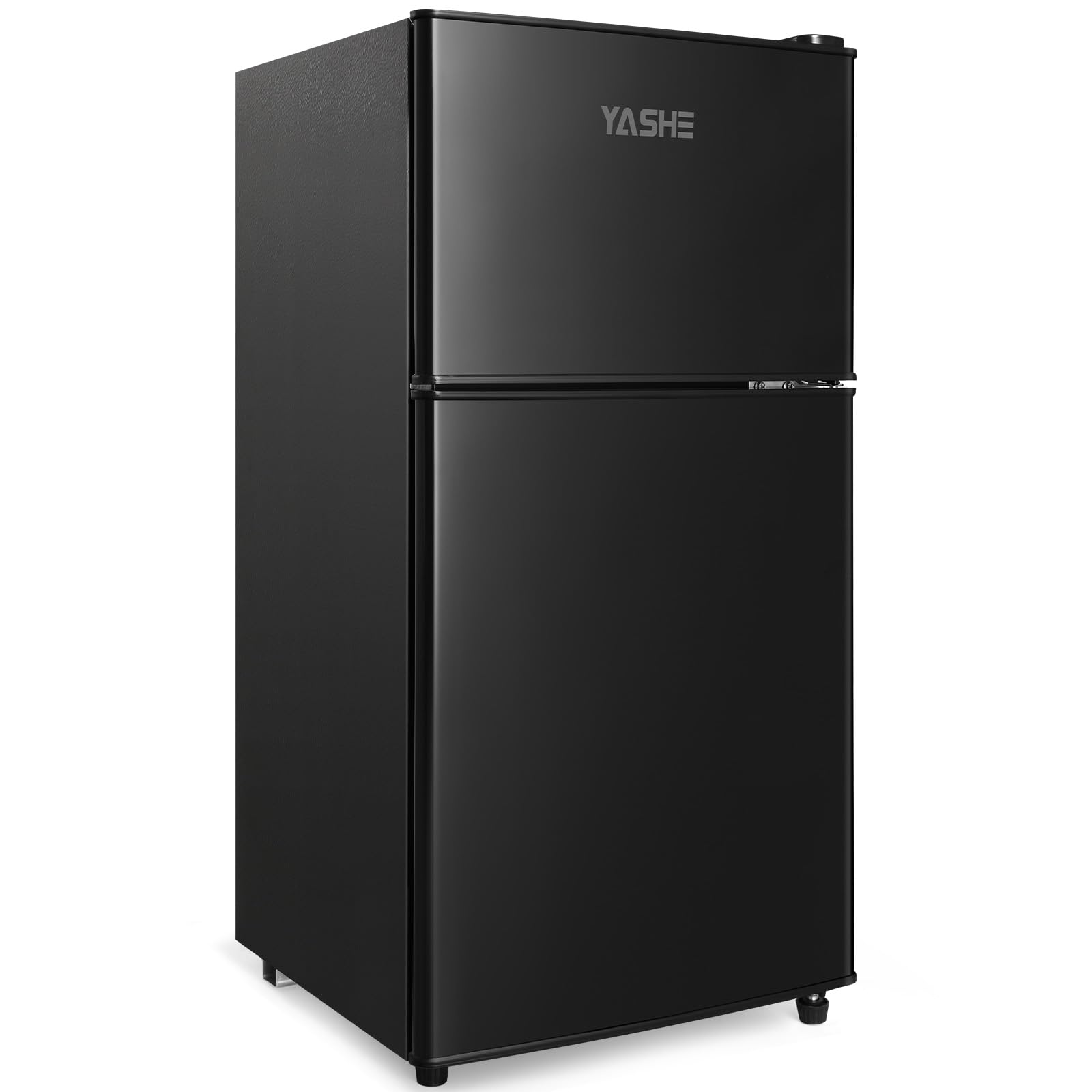 YASHE 86L Mini Kühlschrank mit Gefrierfach - Kleiner Kühlschrank, Doppeltür-Kühlschrank mit verstellbarem Thermostat, 7 Stufen, ideal für Wohnungen, Schlafzimmer, Büros und mehr