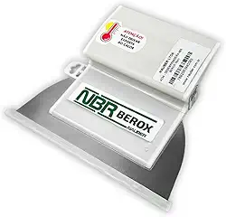Nauber Desempenadeira Berox 16cm em Aço Inox Nbr Branca Profissional para Acabamento e Nivelamento Massa Corrida Textura - Branca