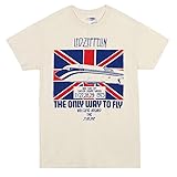 Led Zeppelin Only Way To Fly Adult T-shirt - Cream (Large)