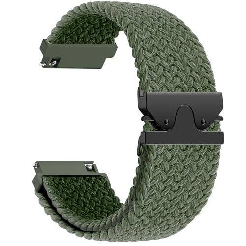 Vigamen 18mm 20mm 22mm �ґg�i�C�����r���v�o���h �j�����p ���߉\�ȐL�k�� �X�|�[�ciWatch�X�g���b�v �N�C�b�N�����[�X���^���P�o�b�N�������p���X�g�o���h, �_�[�N�I���[�u�O���[��(�u���b�N�o�b�N��)�B, 20mm