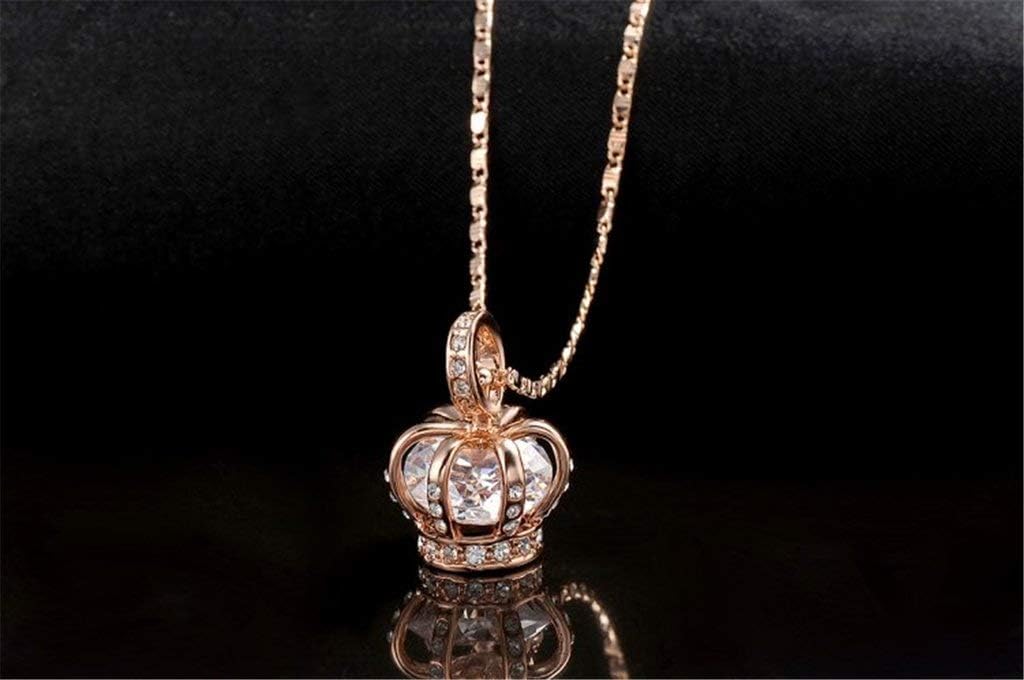 TIDOO Jewelry Womens Queen and Pendant Necklace 3 Lays Rose Gold/Platinum Plated With Austrain Crystals - Image 3