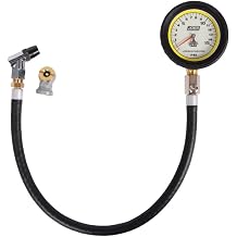 Joes Racing Products Tire Pressure Gauge, Pro Tire, Glow in The Dark, 0-15 psi, Analog, 2-1/2 in Diameter, White Face, 1/2 lb. Increments, Each,32315,Black